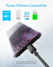 Load image into Gallery viewer, Anker Nylon Cable 322 USB-C to USB-C - 6ft - 60W - Black | A8753H11