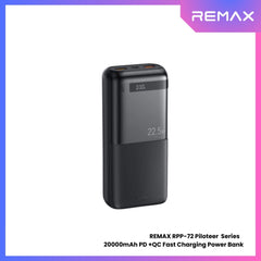 REMAX - RPP-72 Series 20000mAh PD+QC Fast Charging Power Bank(PD 20W+QC 22.5W)