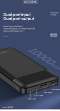 Load image into Gallery viewer, SENDEM PK81-Portable Power Bank with 10,000 mAh Large Capacity- Black