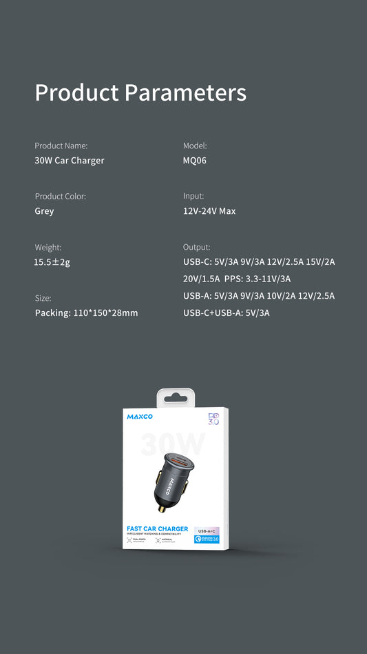 30 W Mexco car charger