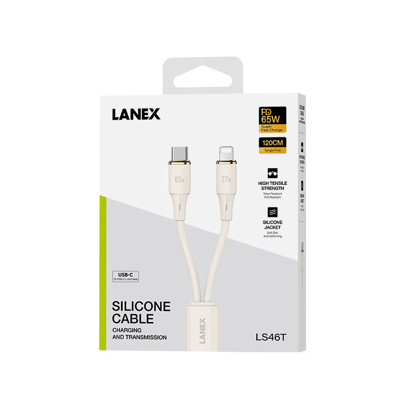 Lanex type-c to ( type-c+lighting ) silicone 1.2 m