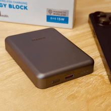 Load image into Gallery viewer, Maxco Magnetic Wireless Charging Energy Block MPB-P12 Mini 5000mAh 15W – Gray