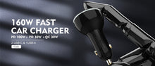 Load image into Gallery viewer, 160W 3 USB Super Fast Car charger