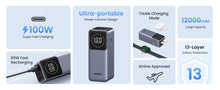 Load image into Gallery viewer, UGREEN Nexode Power Bank 12000mAh 100W with Smart Digital Display
