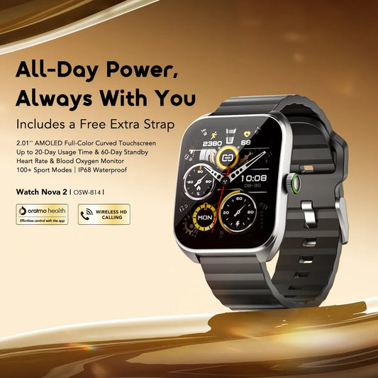 Oraimo Watch Nova 2 (OSW-814) Smart Watch – 2.01" AMOLED