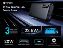 Load image into Gallery viewer, UGREEN 25683 PB312 20W 20000mAh Two-Way Fast Charging Power Bank -Space Grey