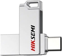 Load image into Gallery viewer, HIKSEMI 32GB USB 3.2 Dual Drive Type-A/Type-C Upto 150MB/s Silver -SYNC | HS-USB-E327C 32G U3 Silver |