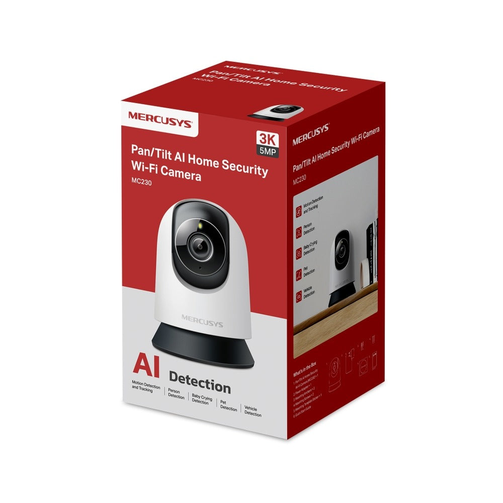 Mercusys MC230 Pan/Tilt AI Home Security Wi-Fi Camera