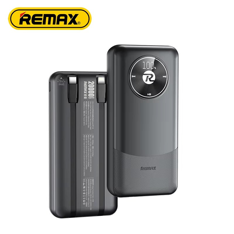 REMAX RPP-38 20W+22.5W Built-in Dual Fast Charging Cables Power Bank 20000mAh