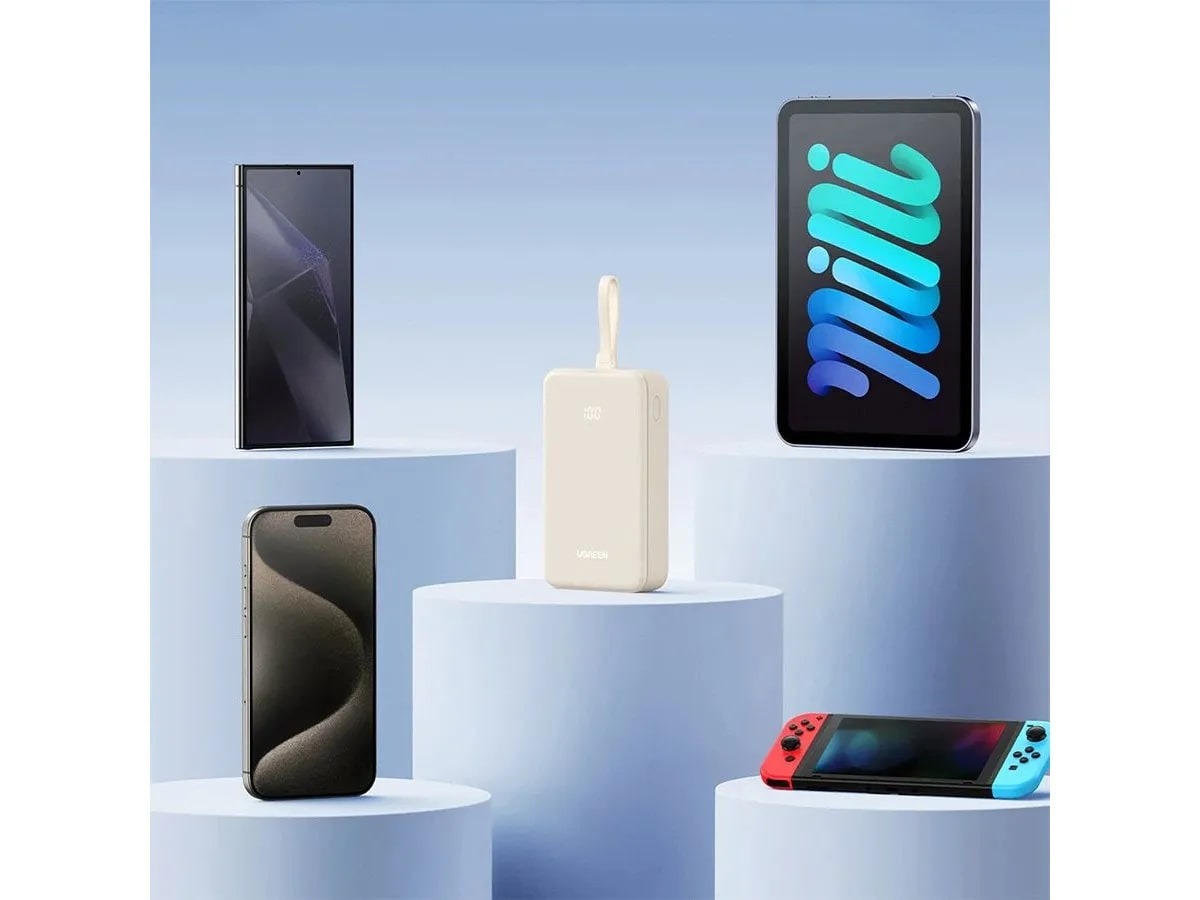 Ugreen PB521 20000mAh 30W PD Power Bank with Built-in USB-C to USB-C Cable