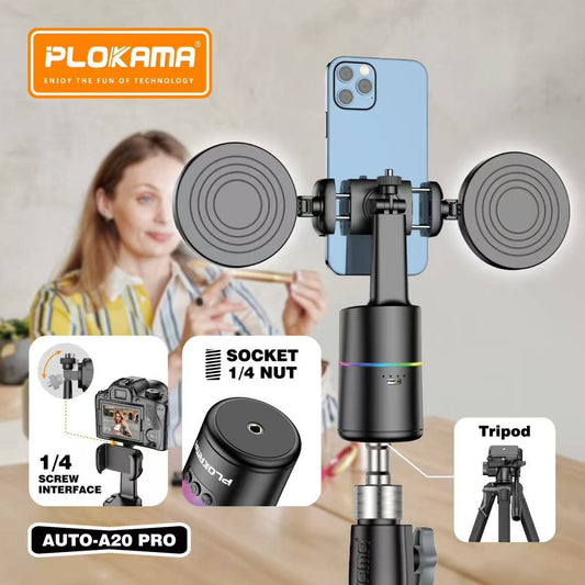 PoLkama A20-PRO Mobile Phone Stabilizer with 360° Face Tracking, SELFIE Type-C Port & Remote