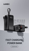 Load image into Gallery viewer, LANEX 65 Watt Power Bank , 20000 mAh