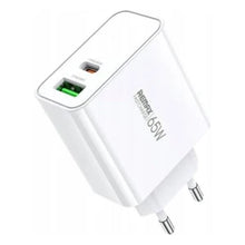Load image into Gallery viewer, Remax RP-U125 Kiddy Series Dual Port USB Type-C And Type A Fast Charger UK 65W - White