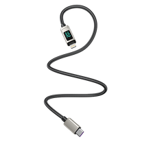 Load image into Gallery viewer, Lanex Data Cable USB-type c to type-c -100watt- with led screen - وصله شحن تايب سى  لتايب سى