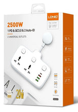Load image into Gallery viewer, 2 AC Outlets Portable Electrical Extension Socket SC2413