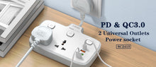 Load image into Gallery viewer, 2 AC Outlets Portable Electrical Extension Socket SC2413