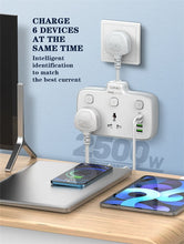 Load image into Gallery viewer, 2 AC Outlets Portable Electrical Extension Socket SC2413