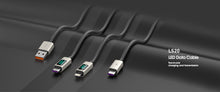 Load image into Gallery viewer, Lanex Data Cable USB-type c to type-c -100watt- with led screen - وصله شحن تايب سى  لتايب سى
