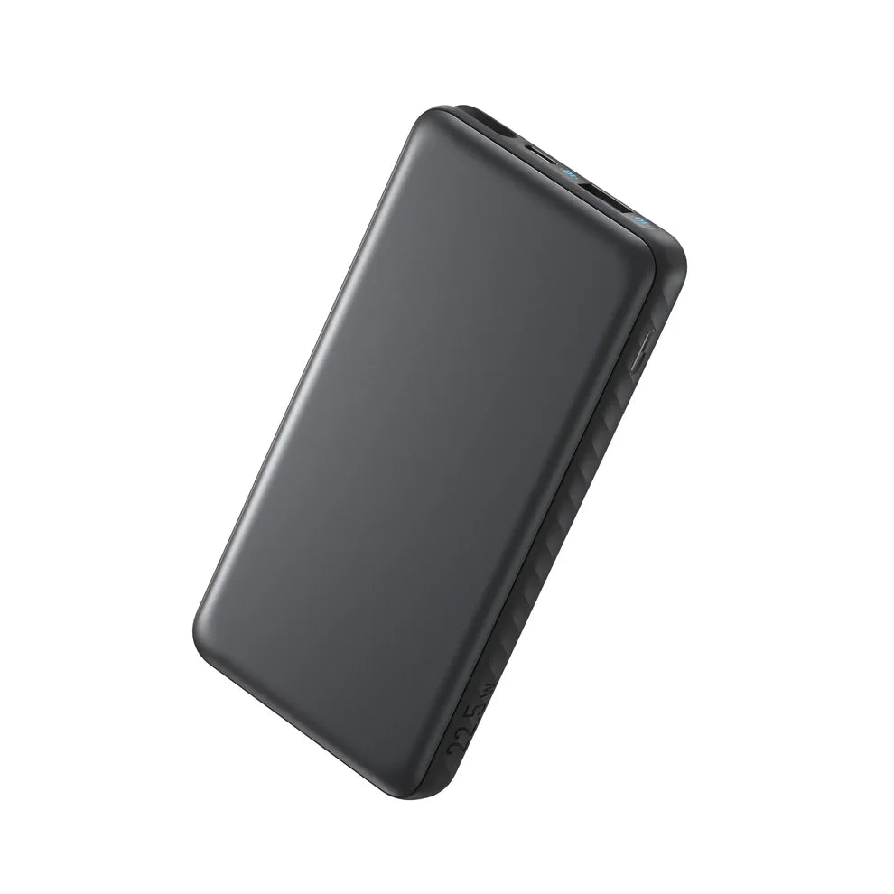 باور بانك أنكر زولو بسعة 10,000 ملّي أمبير/ساعة وقدرة 22.5 واط مع كابل USB-C مدمج - أسود