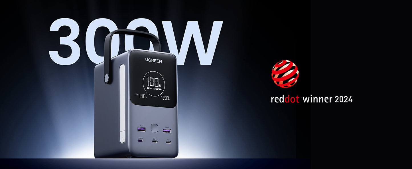 UGREEN 300W 48000mAh Power Bank with Smart Digital Display