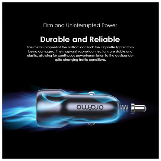 Oraimo Bullet 48 48W Car Charger OCC-73D - Dark Chrome