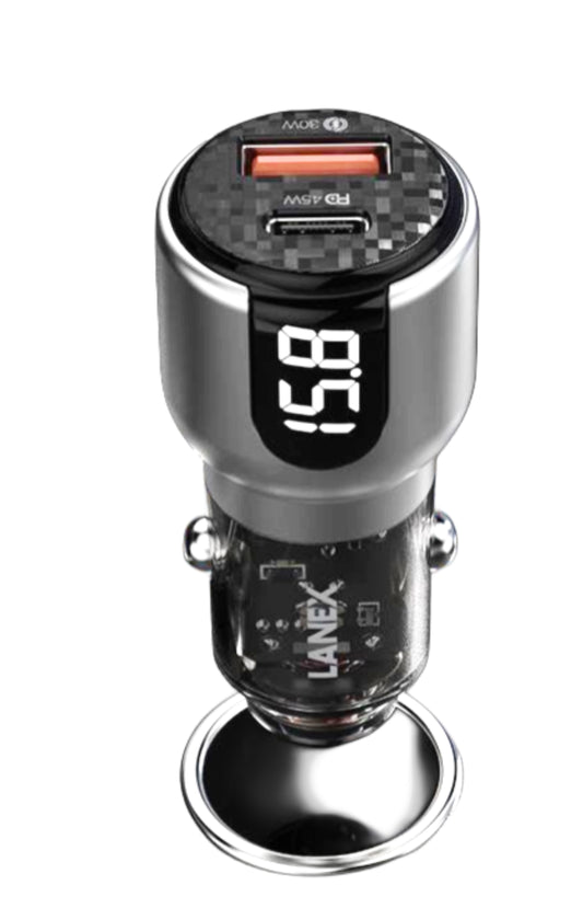 Lanex 75 watt car charger , 2 outlet