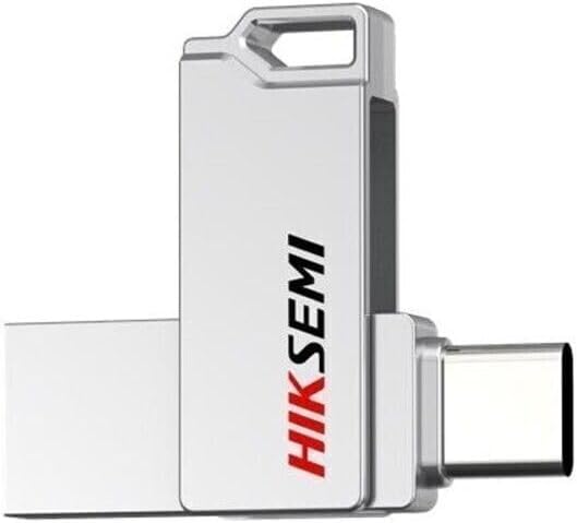 HIKSEMI 256GB USB 3.2 Dual Drive Type-A/Type-C Upto 150MB/s Silver -SYNC | HS-USB-E327C 256G U3 Silver