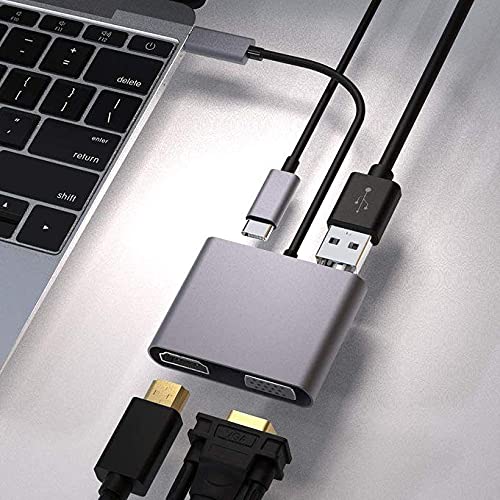 4 in 1 Type c to HDMI / VGA / USB3.0 / PD