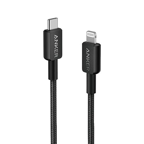 ANKER 322 Powerline II Flow, USB-C to Lightning Cable [ 3ft MFi Certified] - Black