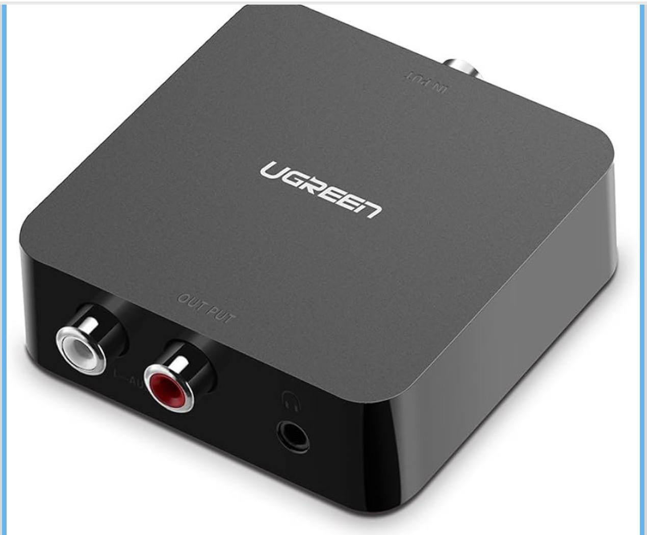 UGREEN Digital to Analog Audio Converter (DAC) - Optical/Coaxial to RCA & 3.5mm