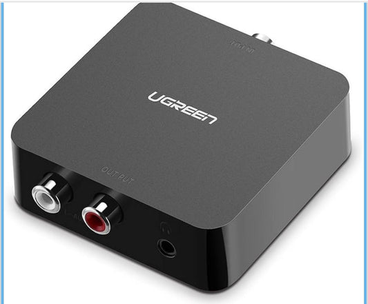 UGREEN Digital to Analog Audio Converter (DAC) - Optical/Coaxial to RCA & 3.5mm