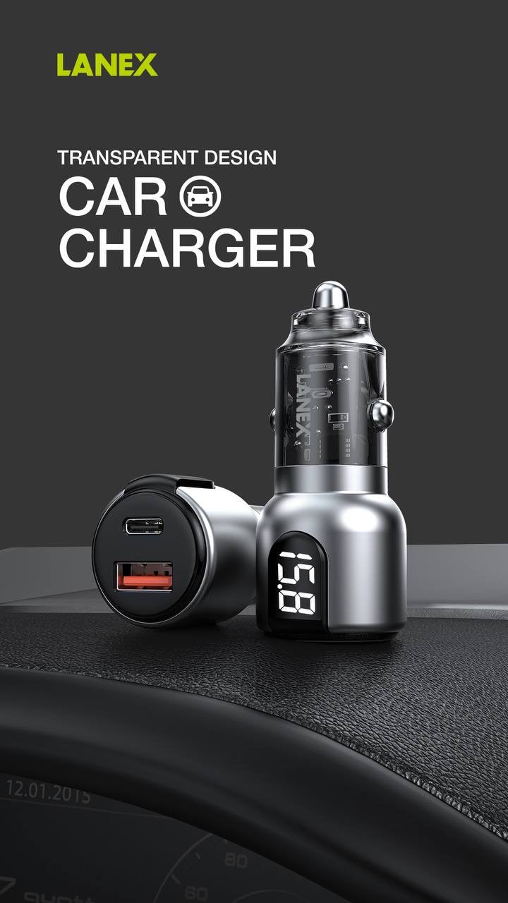 Lanex 75 watt car charger , 2 outlet