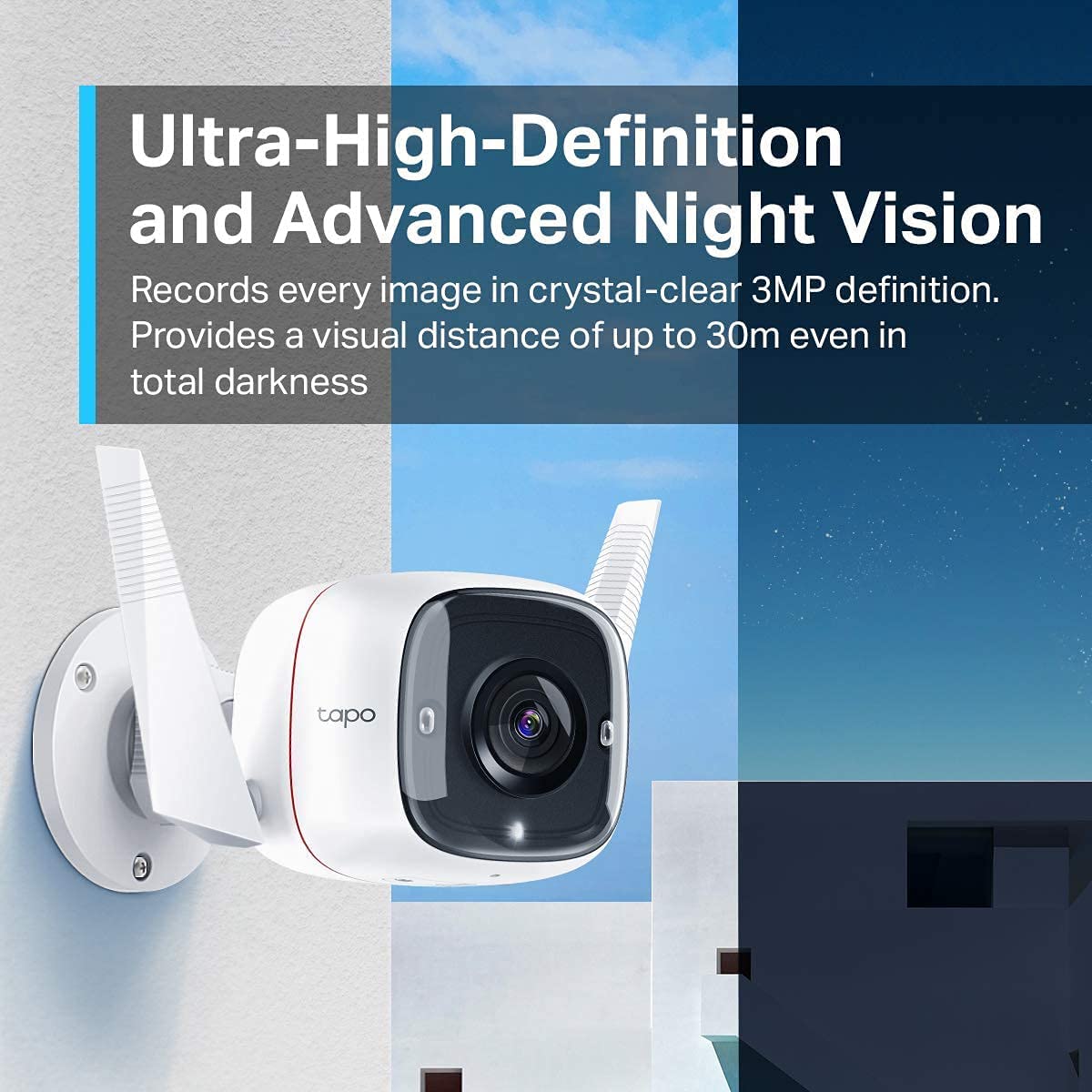 TP-Link C310 Tapo Outdoor Smart Security Camera with Night Vision Mode, 3 MP
