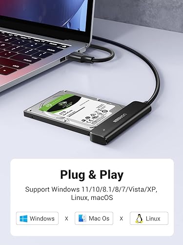 كابل SATA من UGREEN ومحوّل SATA إلى USB 3.0 للقرص الصلب (70609)