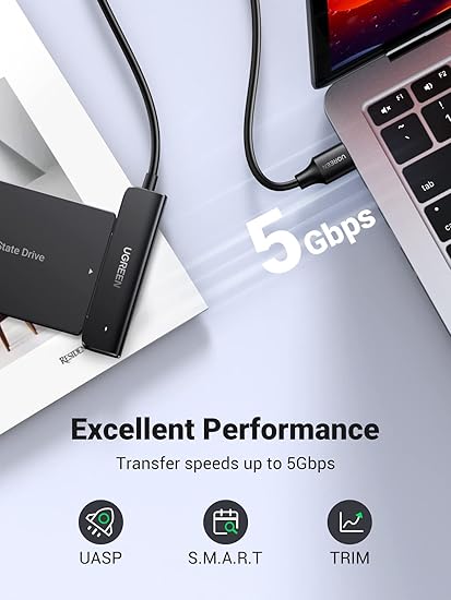 كابل SATA من UGREEN ومحوّل SATA إلى USB 3.0 للقرص الصلب (70609)