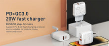 Load image into Gallery viewer, 20W PD+QC3.0 Fast Charger Q229 -EU plug
