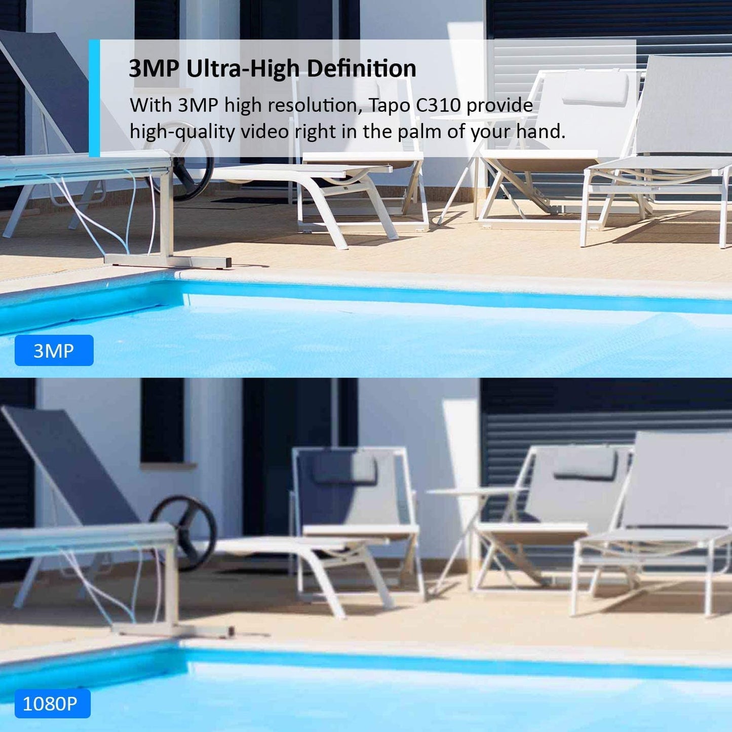 TP-Link C310 Tapo Outdoor Smart Security Camera with Night Vision Mode, 3 MP