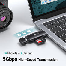 Load image into Gallery viewer, Ugreen 80191 USB-C +USB TF/SD 3.0 Card Reader Black
