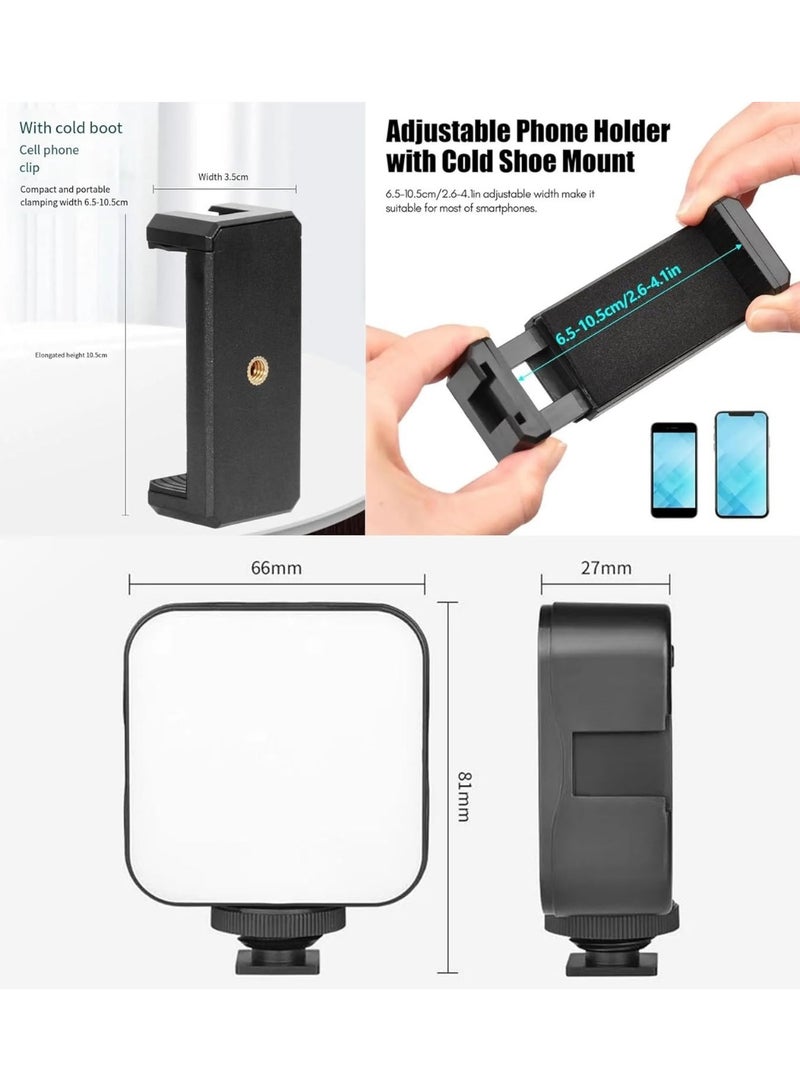 Plokama PK-777 Professional Photography Kit with HD Microphone, 7W LED Flash, and Tripod for Phones and Cameras - Black