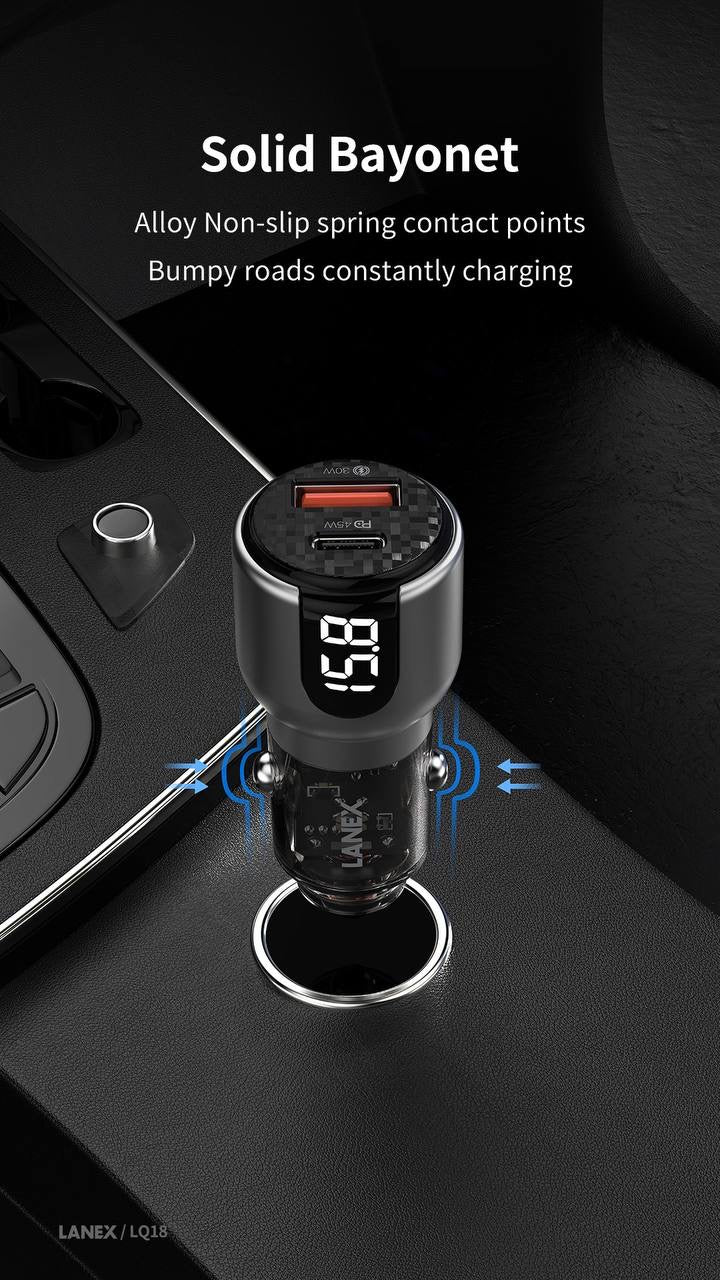 Lanex 75 watt car charger , 2 outlet