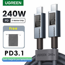 Load image into Gallery viewer, UGREEN 240 watt type c to type c cable
