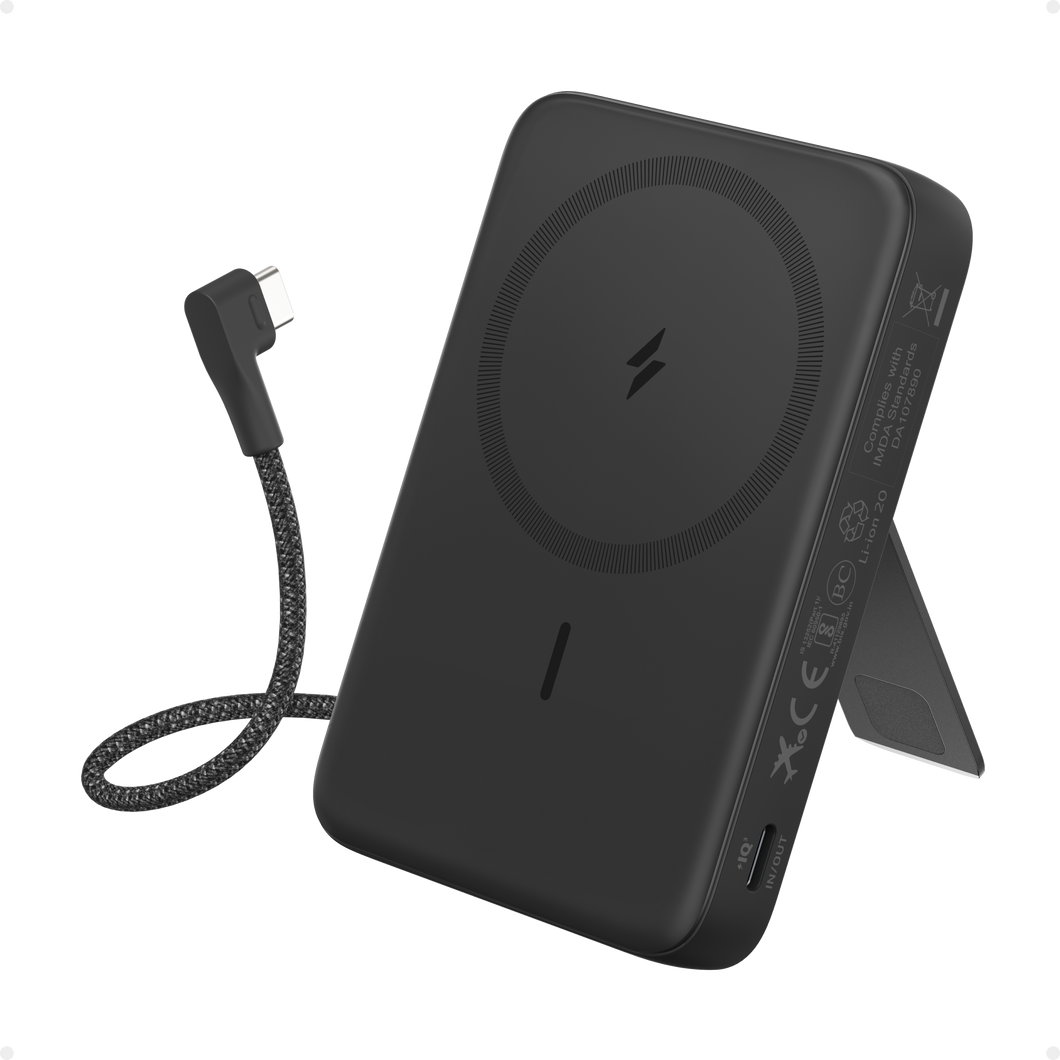 Anker Zolo Magnetic Power Bank (10K,30W,Built-in USB-C Cable)