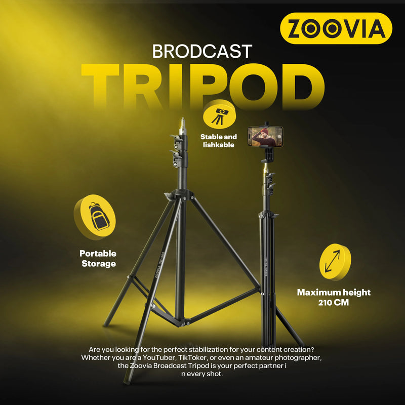 ZOOVIA BROADCAST TRIPOD TELESCOPIC SUPPORT TH-002