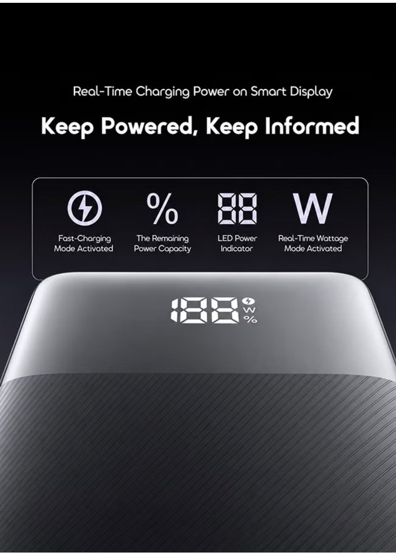 oraimo PowerNova Q21 20000mAh Power Bank – 22.5W Fast Charging (OPB-7200Q)
