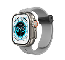 Load image into Gallery viewer, Magnetic silicone band for Apple Watch 42/44/45/49 (cloud and fog ash) استيك ساعه و ليس ساعه
