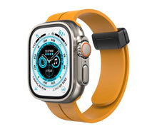 Load image into Gallery viewer, Magnetic silicone band for Apple Watch 42/44/45/49 official yellow استيك ساعه و ليس ساعه
