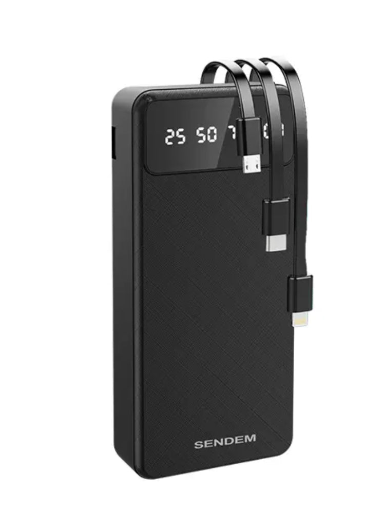 P900-20000MAH MULTIFUNCTIONAL POWER BANK ATTACHED WITH 4 USB CABLE