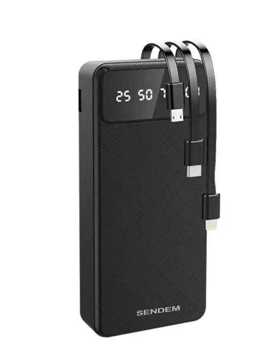 P900-20000MAH MULTIFUNCTIONAL POWER BANK ATTACHED WITH 4 USB CABLE