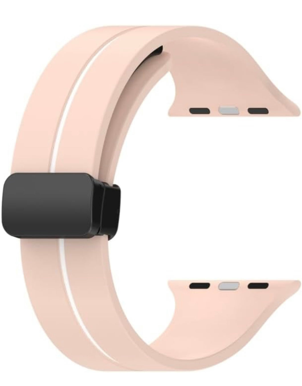 Apple Watch band silicone 42/44/45/49 -pink/white