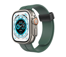 Load image into Gallery viewer, Magnetic silicone band for Apple Watch 42/44/45/49 (pine needle green) استيك ساعه و ليس ساعه
